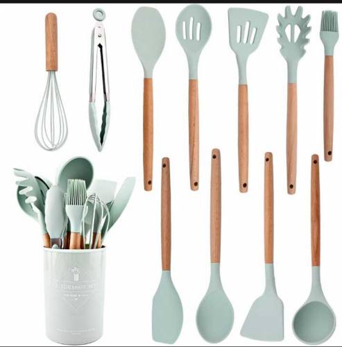 12  PCs silicone spatula spoon set