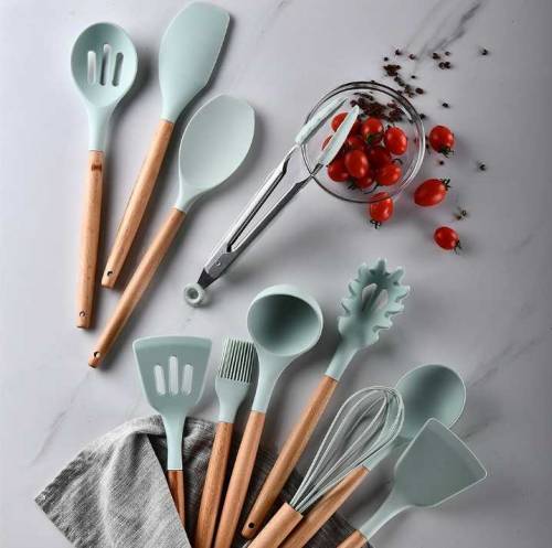 12  PCs silicone spatula spoon set