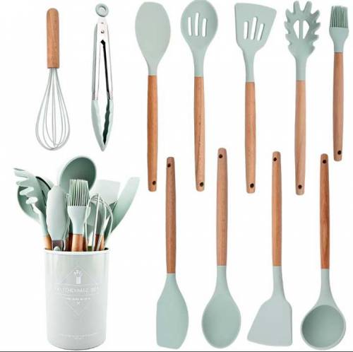 12  PCs silicone spatula spoon set