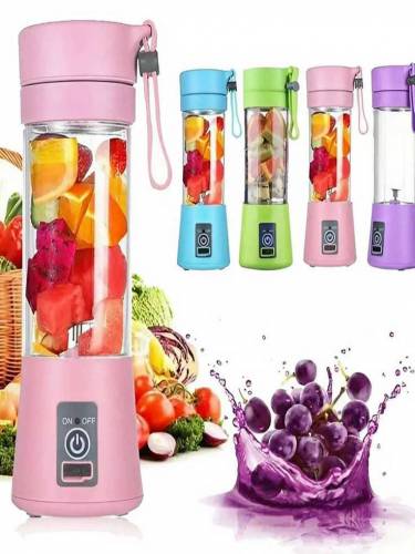 USB Chargeable Juicer Blender 6 Blades 380ml - Portable Juicer Cup
