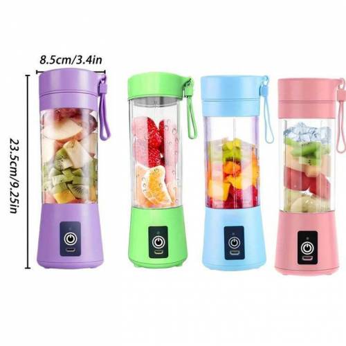 USB Chargeable Juicer Blender 6 Blades 380ml - Portable Juicer Cup