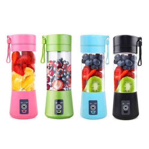 USB Chargeable Juicer Blender 6 Blades 380ml - Portable Juicer Cup