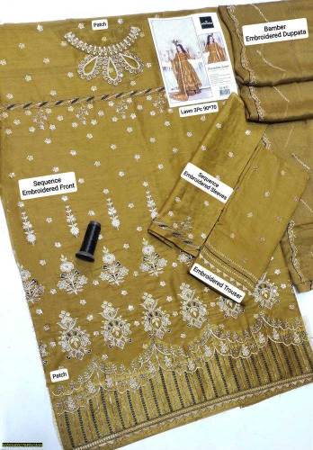 •  Fabric: Lawn•  Shirt: Sequise Embroidered, Printed•  Trouser: Embro
