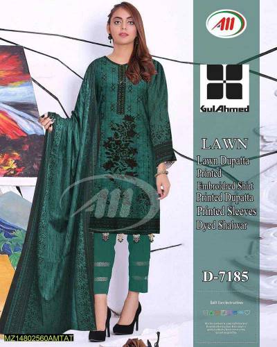 3pcs Women's Lawn Printed Suit