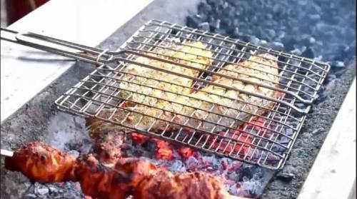 1 PC BBQ Stainless steel Hand grill for sale 
