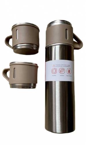 stainless steel vacuum flask set with 2 cups 500 ml