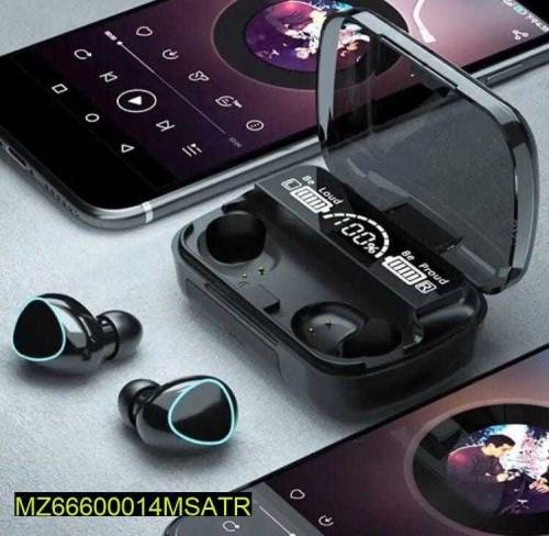 M10 Digital Display Case Earbuds, Black