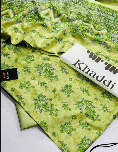 : 3 Pcs Women's Unstitched Lawn Printed Suit
