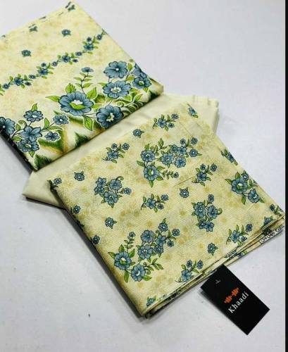 : 3 Pcs Women's Unstitched Lawn Printed Suit