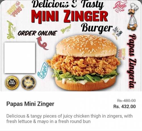 Regular Zinger Burger 