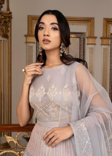 3 pcs Noran Organza Embroidered Suit