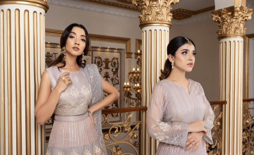 3 pcs Noran Organza Embroidered Suit