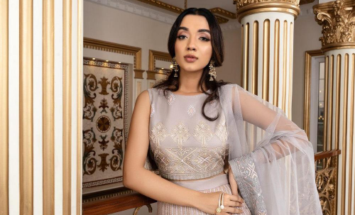 3 pcs Noran Organza Embroidered Suit