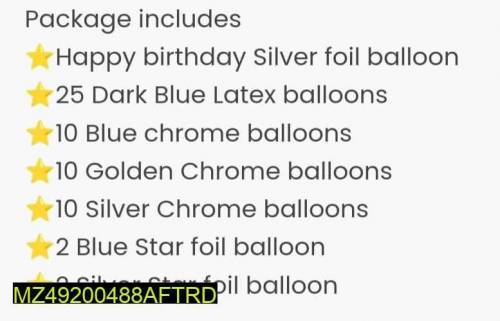 Happy Birthday Decorative Balloon's (Pack of 72)