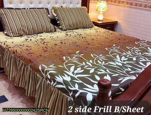 3 PCs Danier Frill Double Bed Sheet s