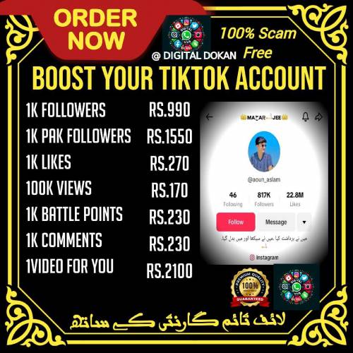 Tik Tok Boosting Offers
