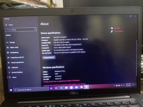 Dell Latitude 7490 Core i5 8th Gen, 8GB, 256GB SSD, 14″ FHD IPS LED