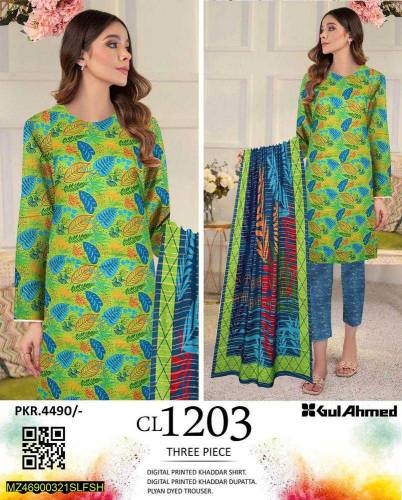 Women unstitched khaddar suit 