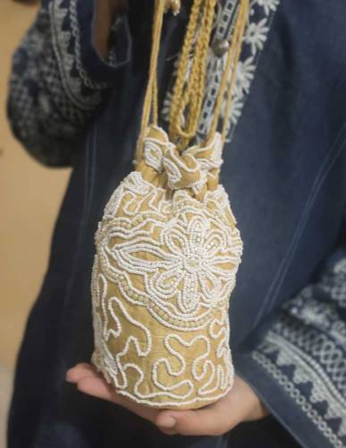 beautiful potli purse with beeat