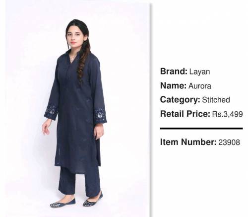 ladies stiched embroidery dress 