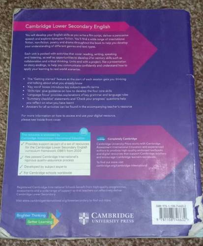 Cambridge Lower Secondry English LEARNERS BOOK 8