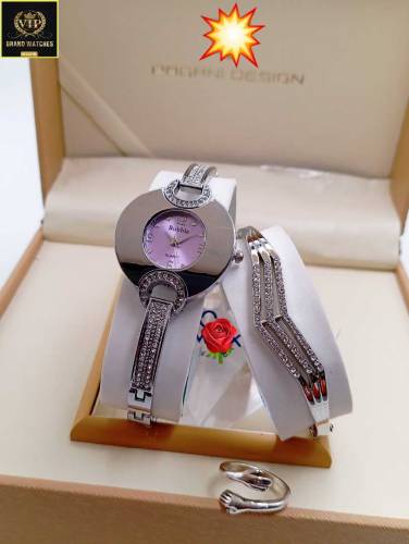 BUBBIE GIRLS' WATCH⏱️FANCY ZARKON STONE CHIN💫wl2