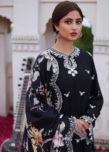 3pcs embroidered dress