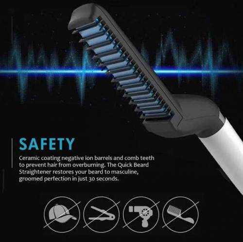 Electric Beard Brush & Hair Straightener 