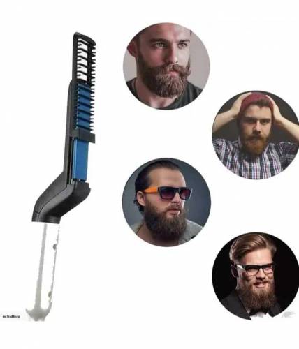 Electric Beard Brush & Hair Straightener 