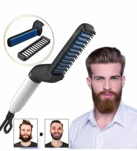 Electric Beard Brush & Hair Straightener 