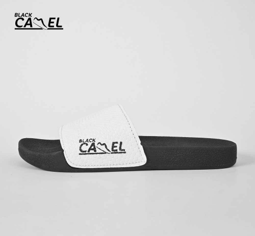 Black Camel slide White Slippers