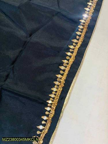 2 Pcs women stitched katan silk Embroidered suit