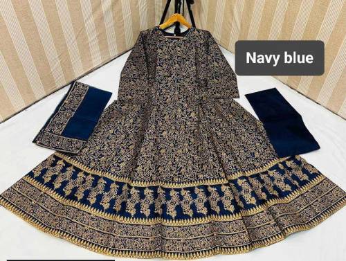 3 Pcs Cotton Silk Screen Printed Maxi 