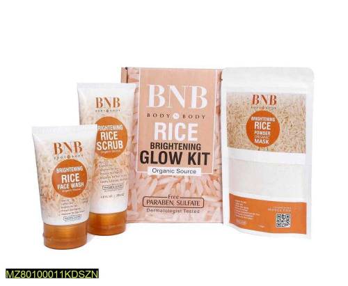 Rice Brightening glow facial kit,3 in 1