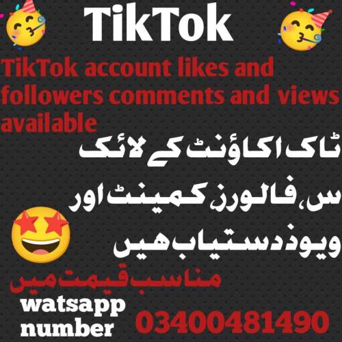 TikTok account likes and followers 