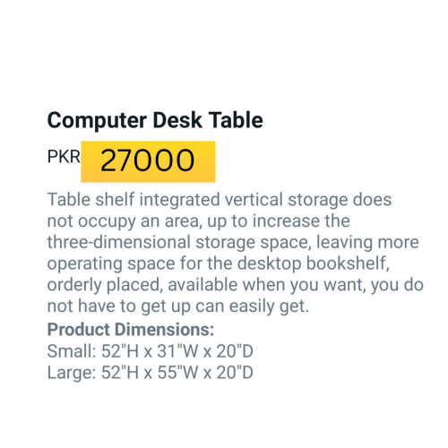 Computer desk table 