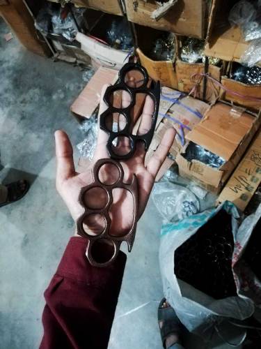 BEAUTIFUL HANDMADE ANTIQUE STEEL HAND PUNCH