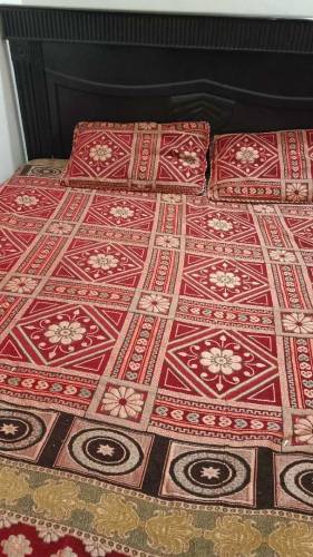 Wooden Bed with Mattress
