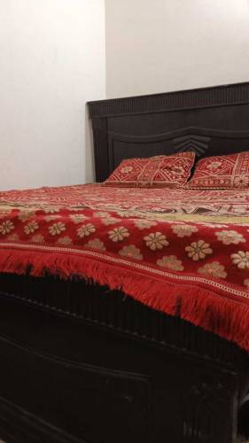 Wooden Bed with Mattress