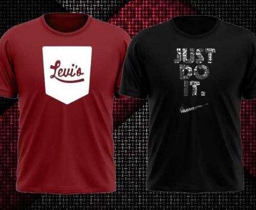 Jersey printed half sleeve shirt pack of 2