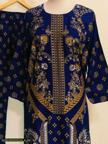 2 pcS women,s stitched lawn pirnted suit