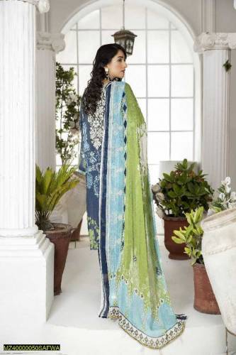 3pcs lawn Embroidery unstitched suit