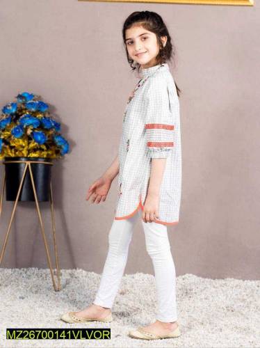 Embroided cotton kurta for girls