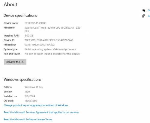 Toshiba Core i5 4th Generation Windows 10.0 Pro Laptop For Sale
