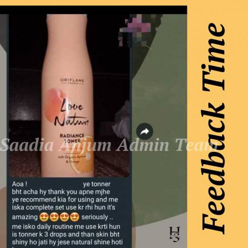 *Love nature radiance toner with organic apricot &orange*🍊یہ ٹونر خاص 