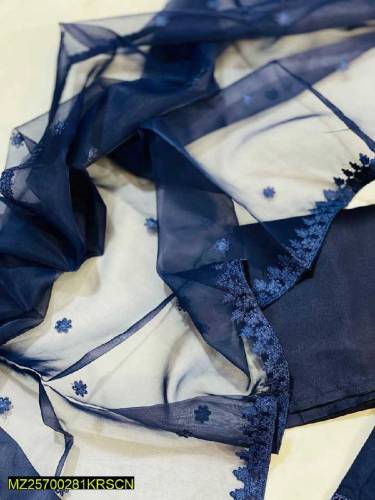 •  Fabric: Organza•  Mirror Work Embroidered 3Pcs Suit