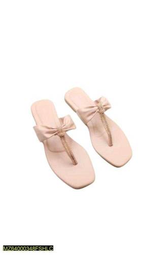 Women Rexine Fancy Slippers, Pink