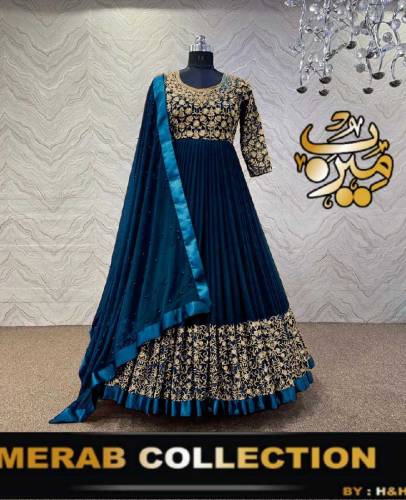 Neck,Sleeves Border Heavy Embroidery With Pearls Attached Dupatta 3Pcs