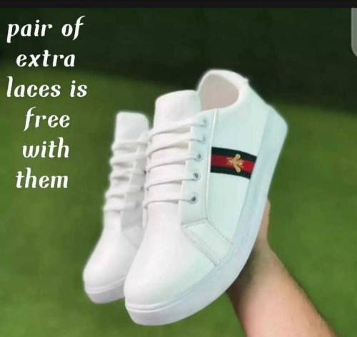 Men Pu leather sneakers plain shoes