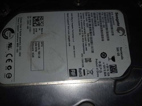 Hard drive Seagate 500gb 